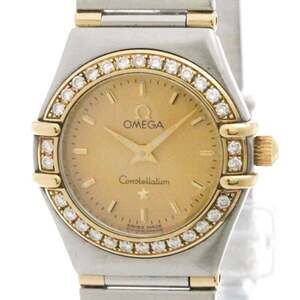 OMEGA Constellation Diamond 18K Gold Steel Watch 1367.10 Polished